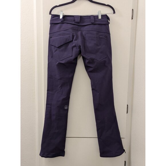 Volcom Womens Purple Insulated Snowboard Pants With Zippered Pockets & Back Flap - Picture 4 of 8